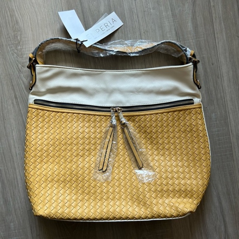 Yellow Woven Boho Handbag